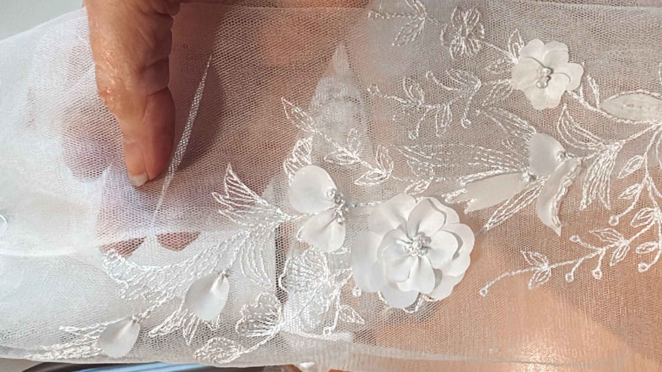 Creating Lace for custom wedding dresses